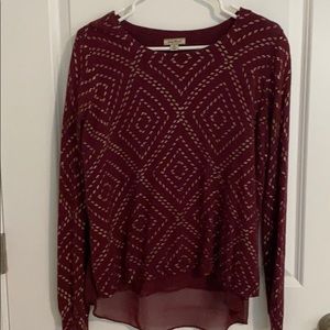 Wine colored  light weight sweater.